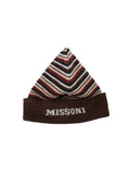 Missoni CP00WOUA489_0005_ONESIZE_Missoni Striped Wool Beanie — Brown