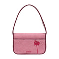 Staud Beaded Nylon Shoulder Bag — Pink