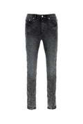 Purple Denim Cotton-Lycra Jeans — Black
