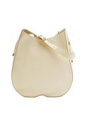 Burberry Grainy Leather Shoulder Bag — White