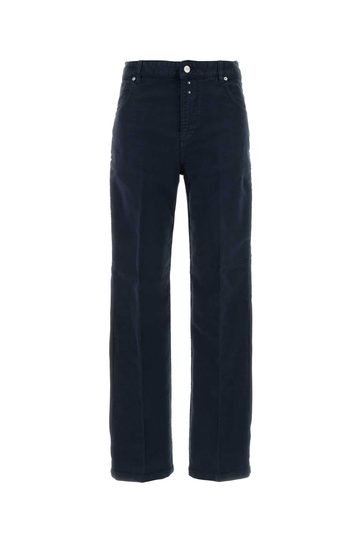 Victoria Beckham High-Rise Cotton Jeans — Navy
