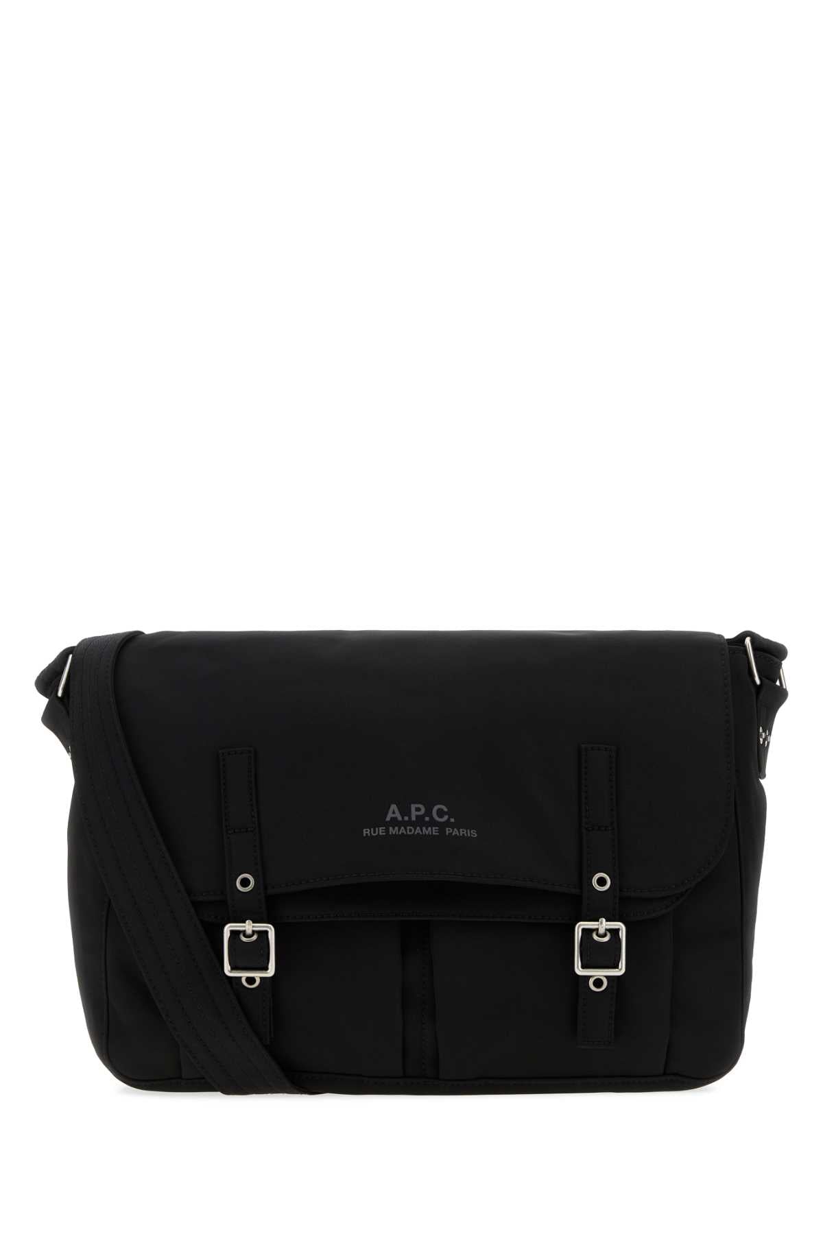A.P.C. Nylon Utility Shoulder Bag — Black