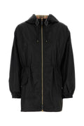 Burberry Nylon Windbreaker Raincoat — Black