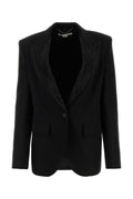 Stella McCartney Crystal-Embellished Wool Blazer — Black