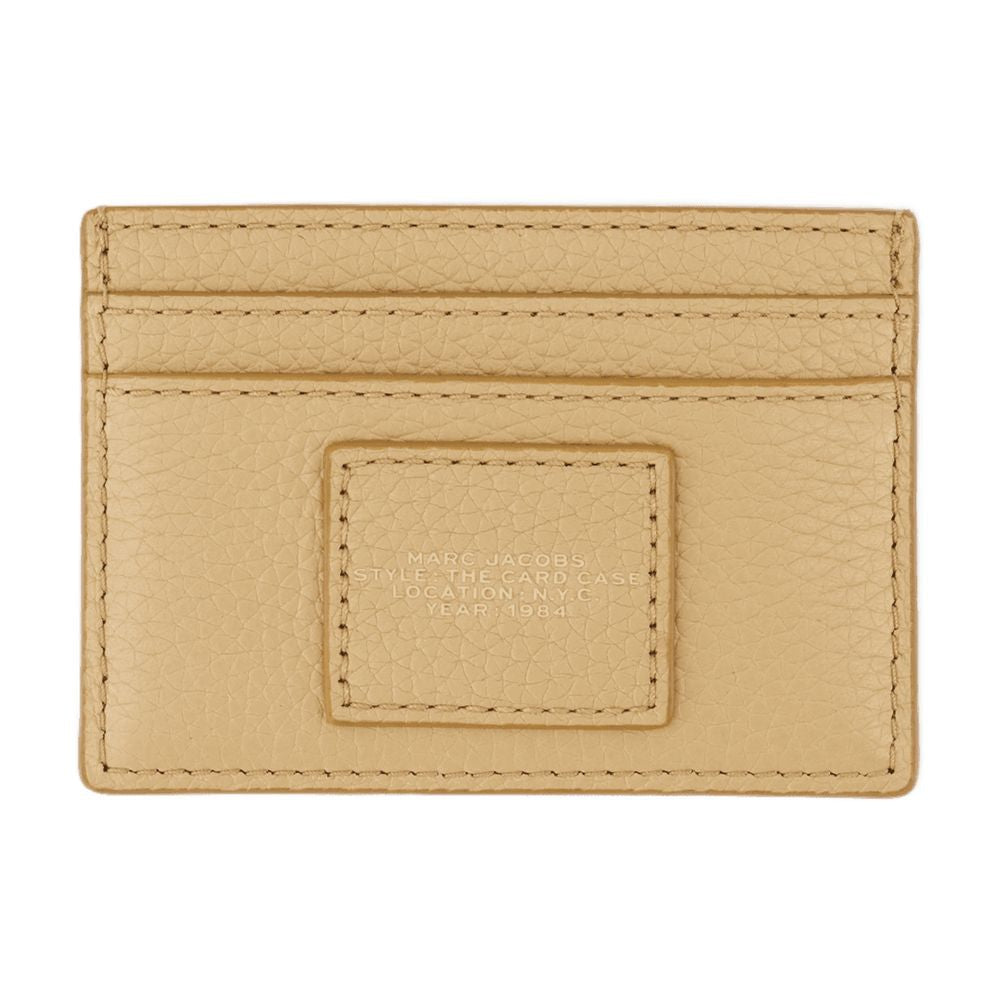 Marc Jacobs Leather Card Holder Card Case — Beige