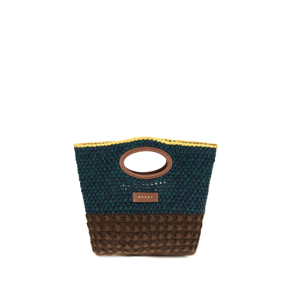 Marni Crocheted Merino Wool Top Handle Bag — Multicolor