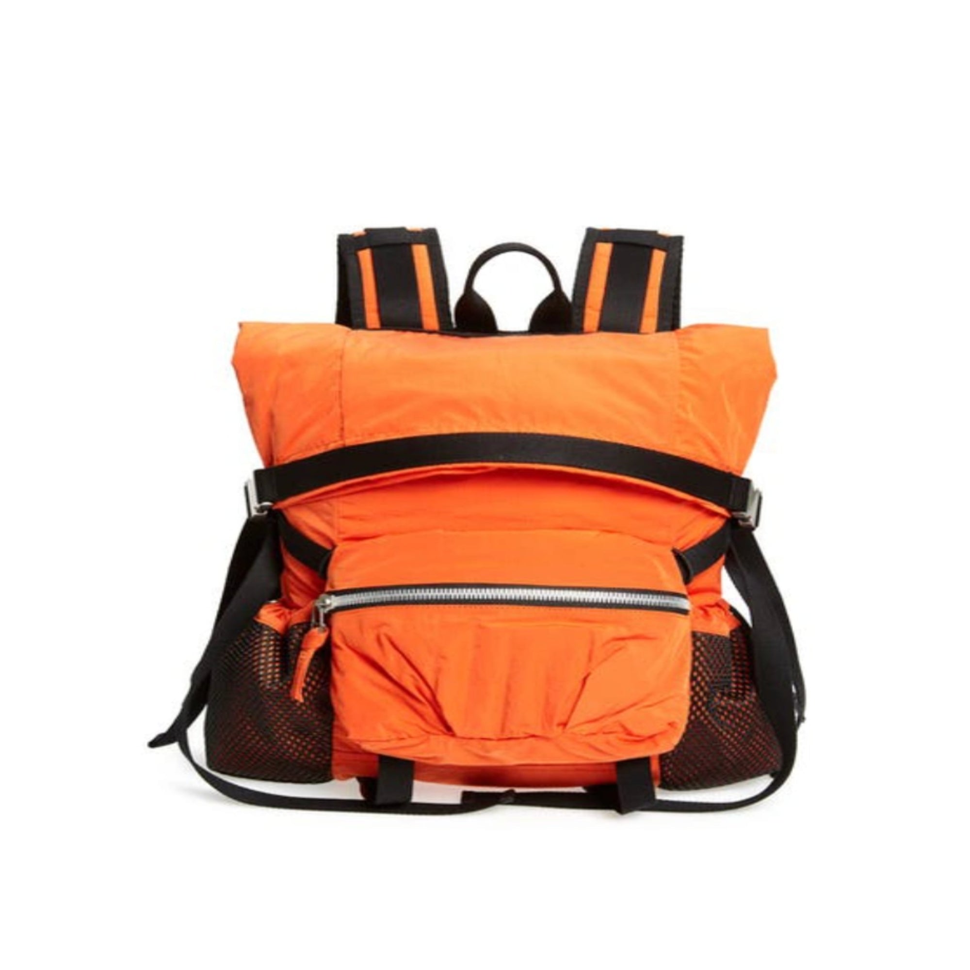 Bottega Veneta Paper Touch Nylon Shoulder Bag — Orange