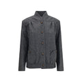 Blazé Milano Herringbone Wool Blend Jacket — Gray