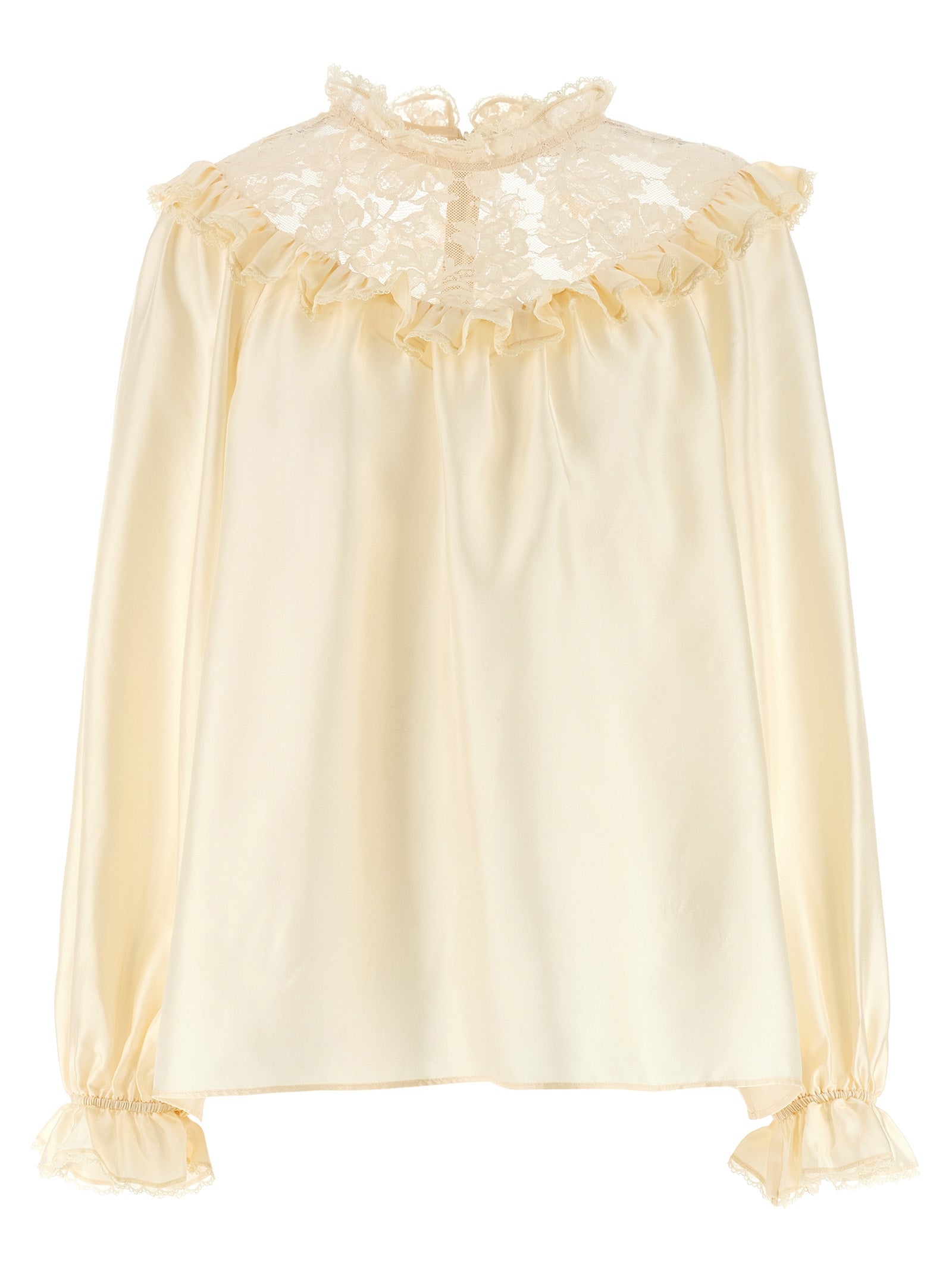 Zimmermann Lace Billow Blouse — Beige
