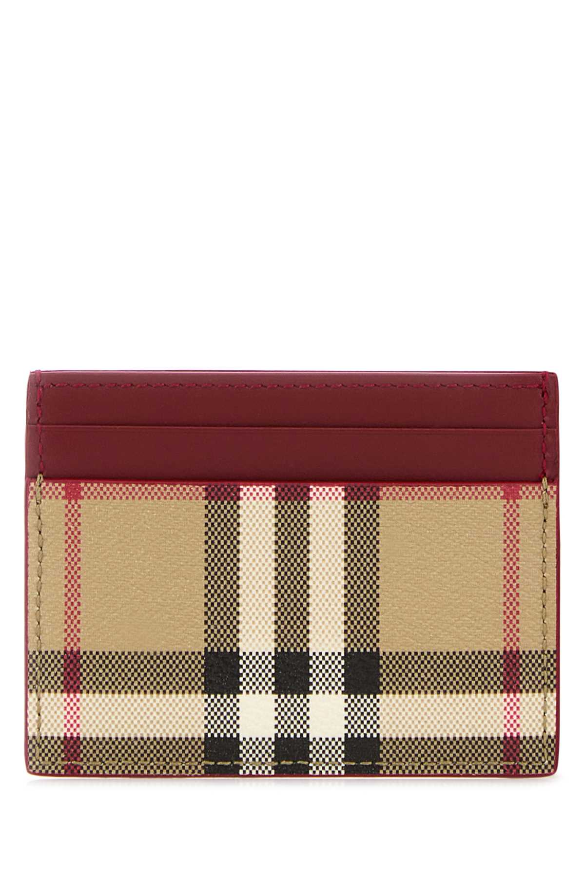 Burberry Vintage Check Card Case — Red
