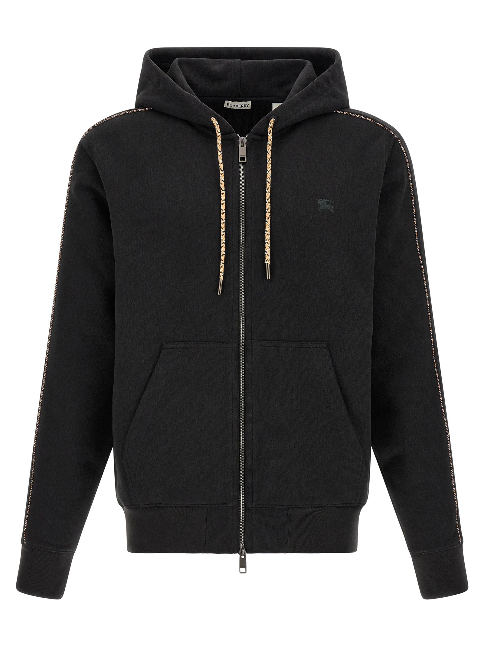 Burberry Check Hoodie — Black
