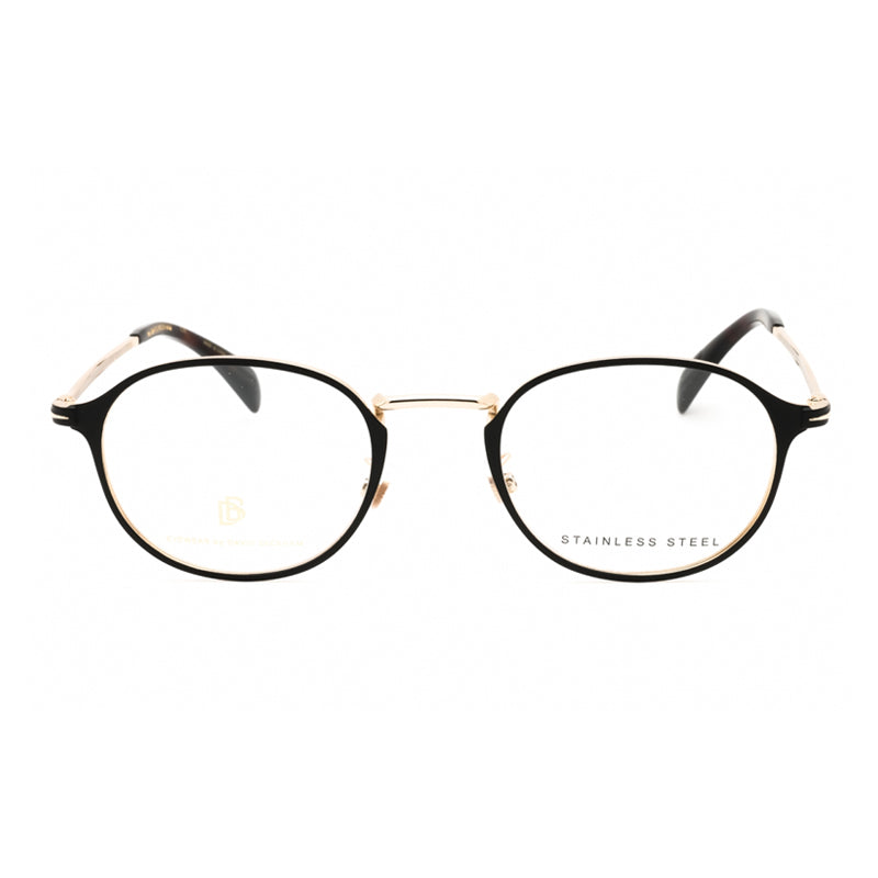 David Beckham DB70550I4600 Round Metal Frame Eyeglasses — Black