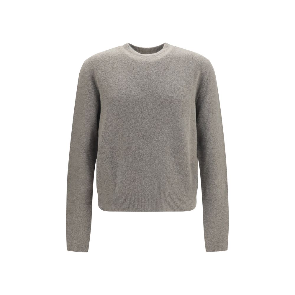 Rick Owens Cashmere-Blend Crewneck Sweater — Gray