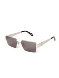 Just Cavalli SJC153 Metal Rectangle Sunglasses — Silver