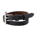 Alexander McQueen Cross-Bar Buckle Leather Belt — Black