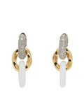 Bottega Veneta Crystal-Embellished Chain Earrings — Gold