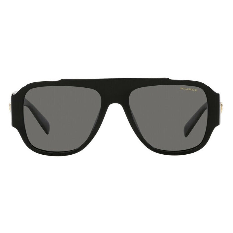 Versace VE4436U530580 Aviator Full Rim Polarized Sunglasses — Black