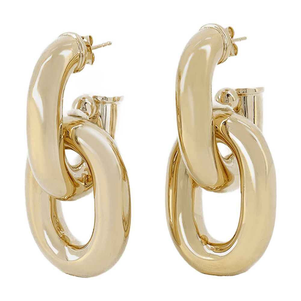 Rabanne Gold Link Hoops Earrings — Gold