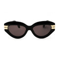 Palm Angels PERI10FMIRACLE1007 Gold-Trimmed Cat-Eye Sunglasses — Black