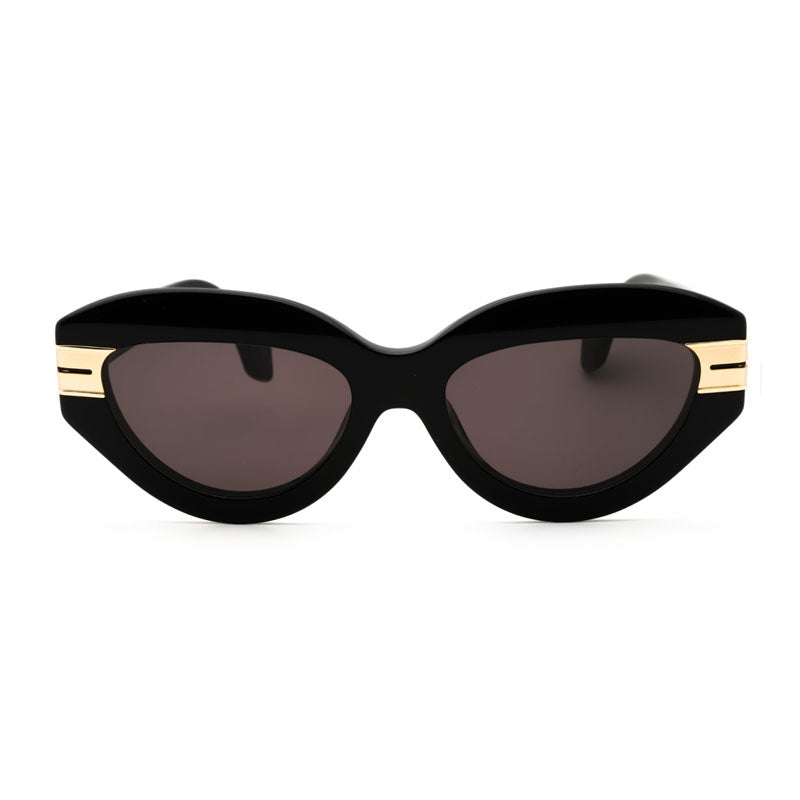 Palm Angels PERI10FMIRACLE1007 Gold-Trimmed Cat-Eye Sunglasses — Black