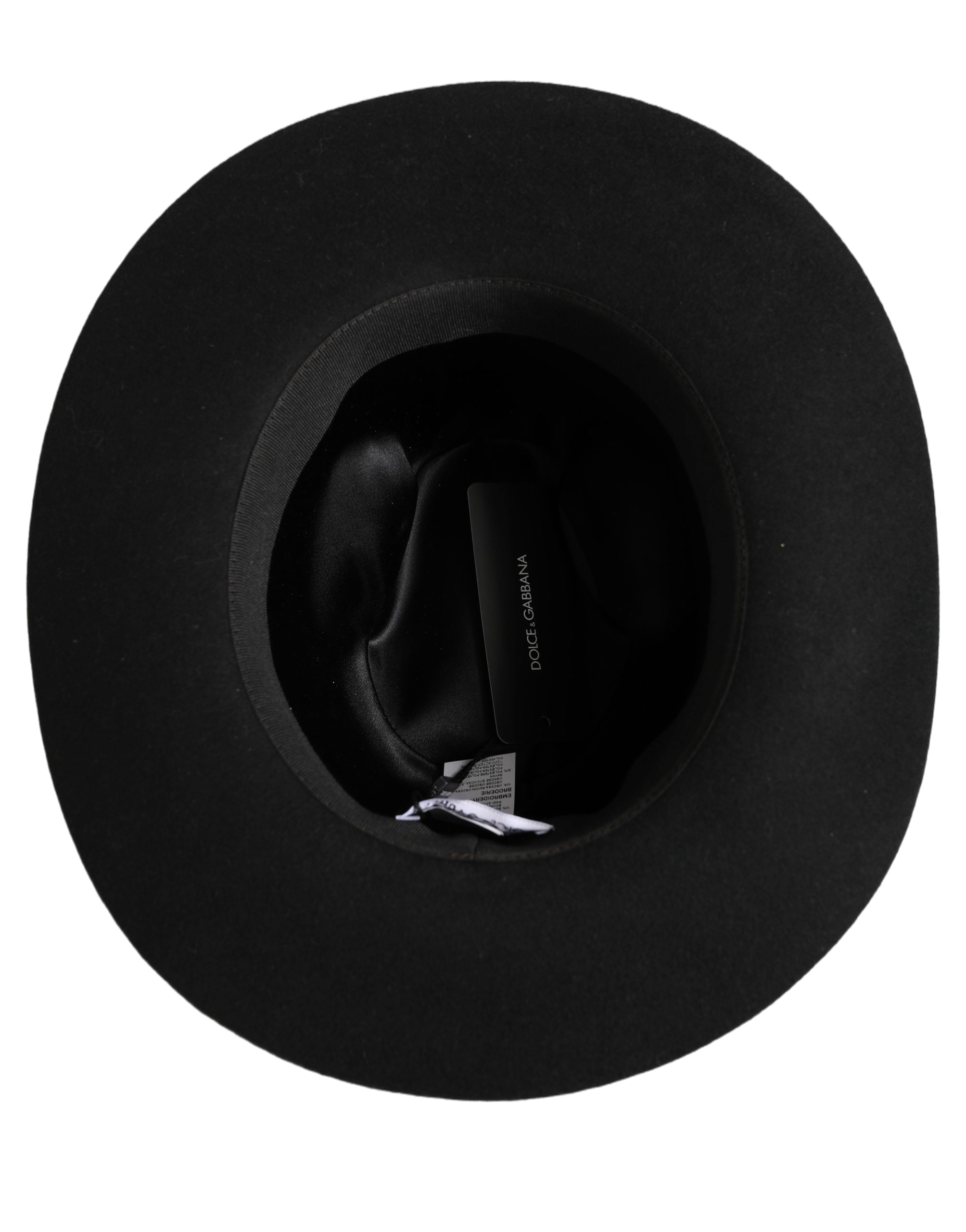 Dolce & Gabbana HAT10086 Virgin Wool Fedora — Black