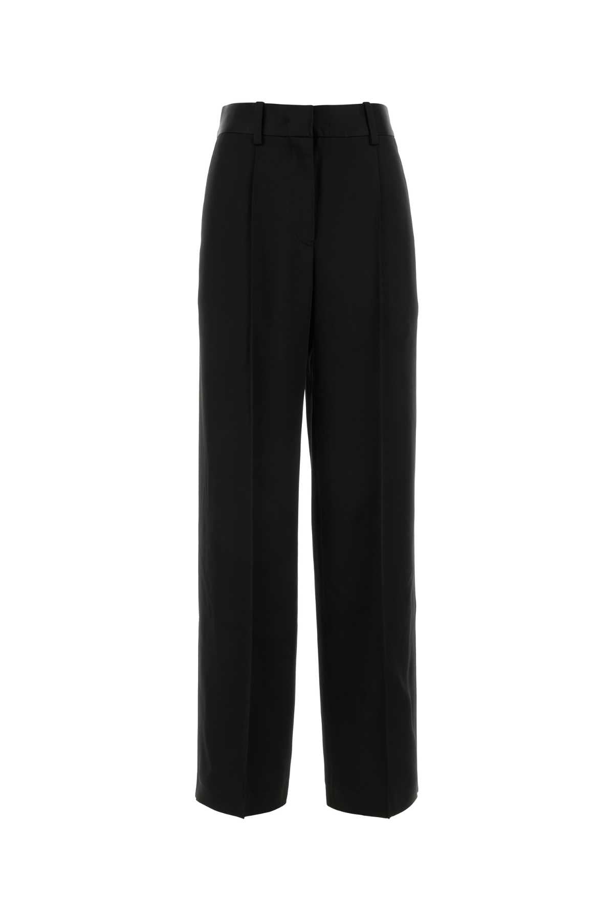 Jil Sander Acetate Viscose Trousers — Black