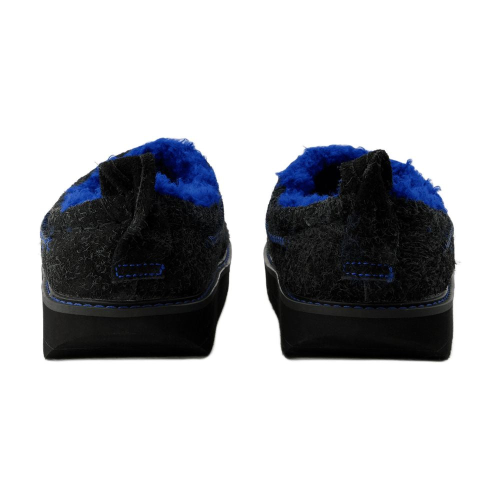 Ader Error Wool-Lined Leather Slipper — Black