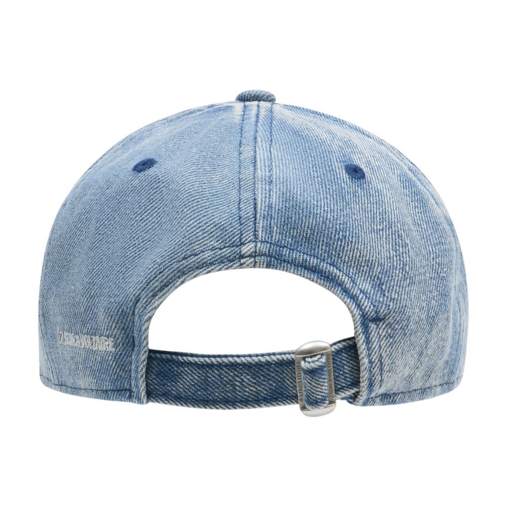 Zadig & Voltaire OWHT01159-409 Cotton Denim Baseball Cap — Blue