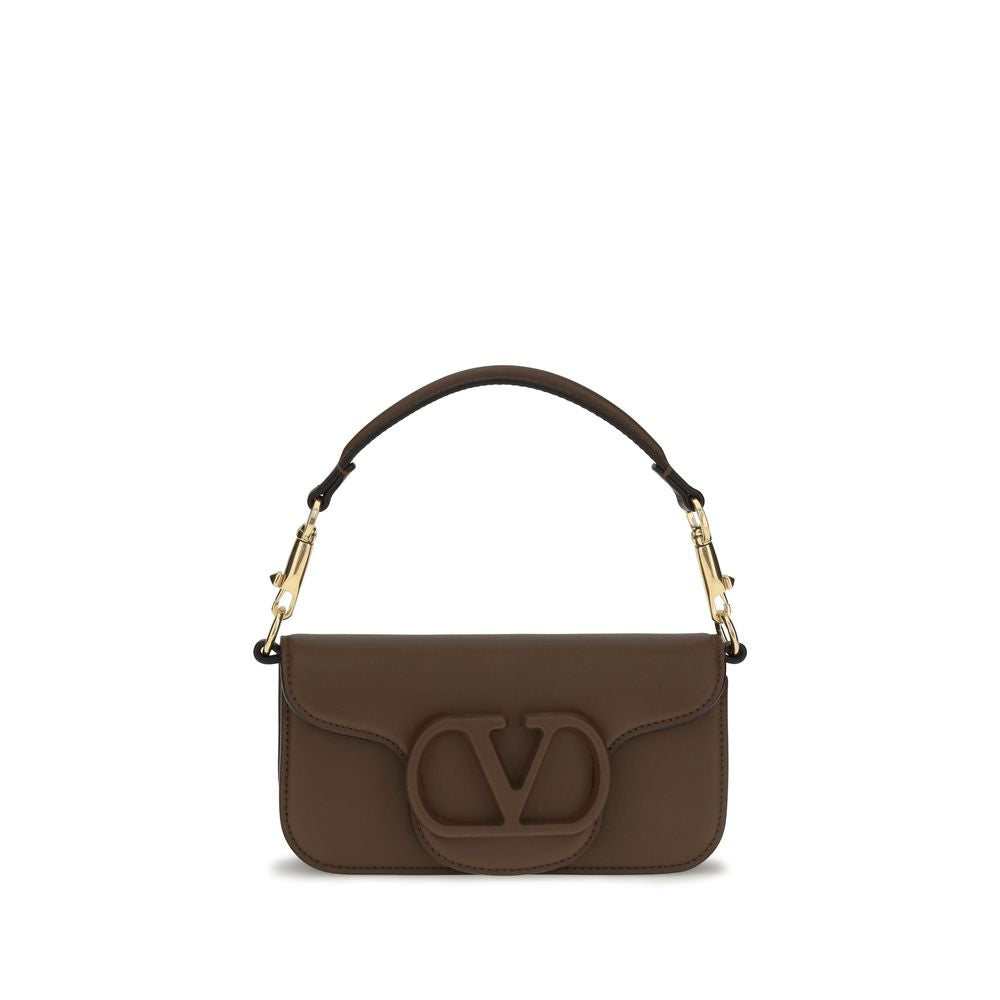 Valentino Garavani VLogo Signature Shoulder Bag — Brown