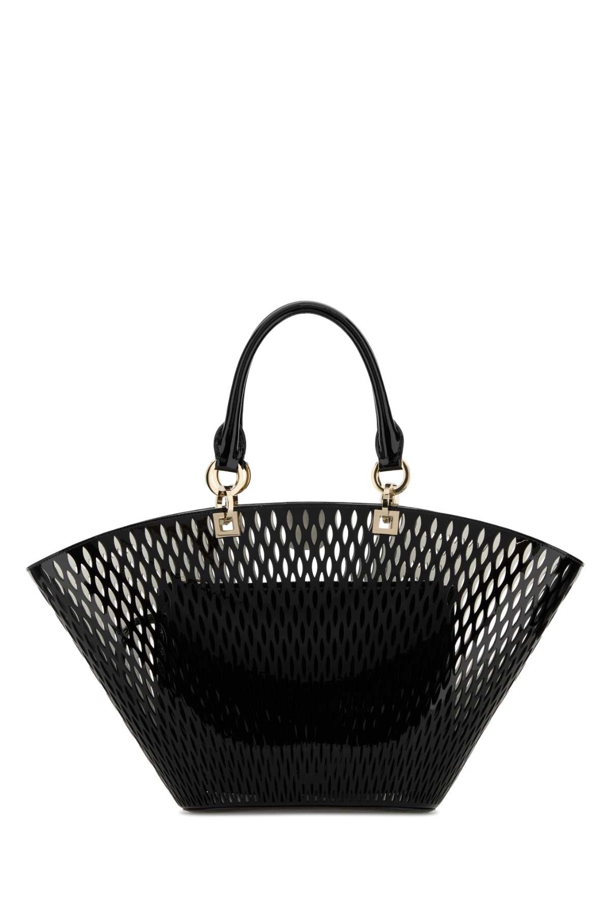 Tom Ford Perforated Leather Tote Bag — Black