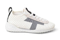 Tod's Ribbed Leather Lace-Up Sneaker — White