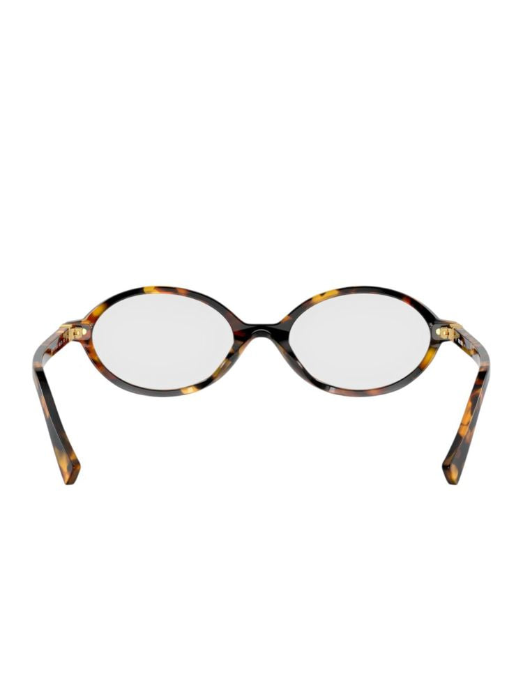 Miu Miu VAU1O1 Oval Acetate Eyeglasses — Havana