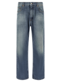 MM6 Maison Margiela Straight-Leg Cotton Jeans — Blue