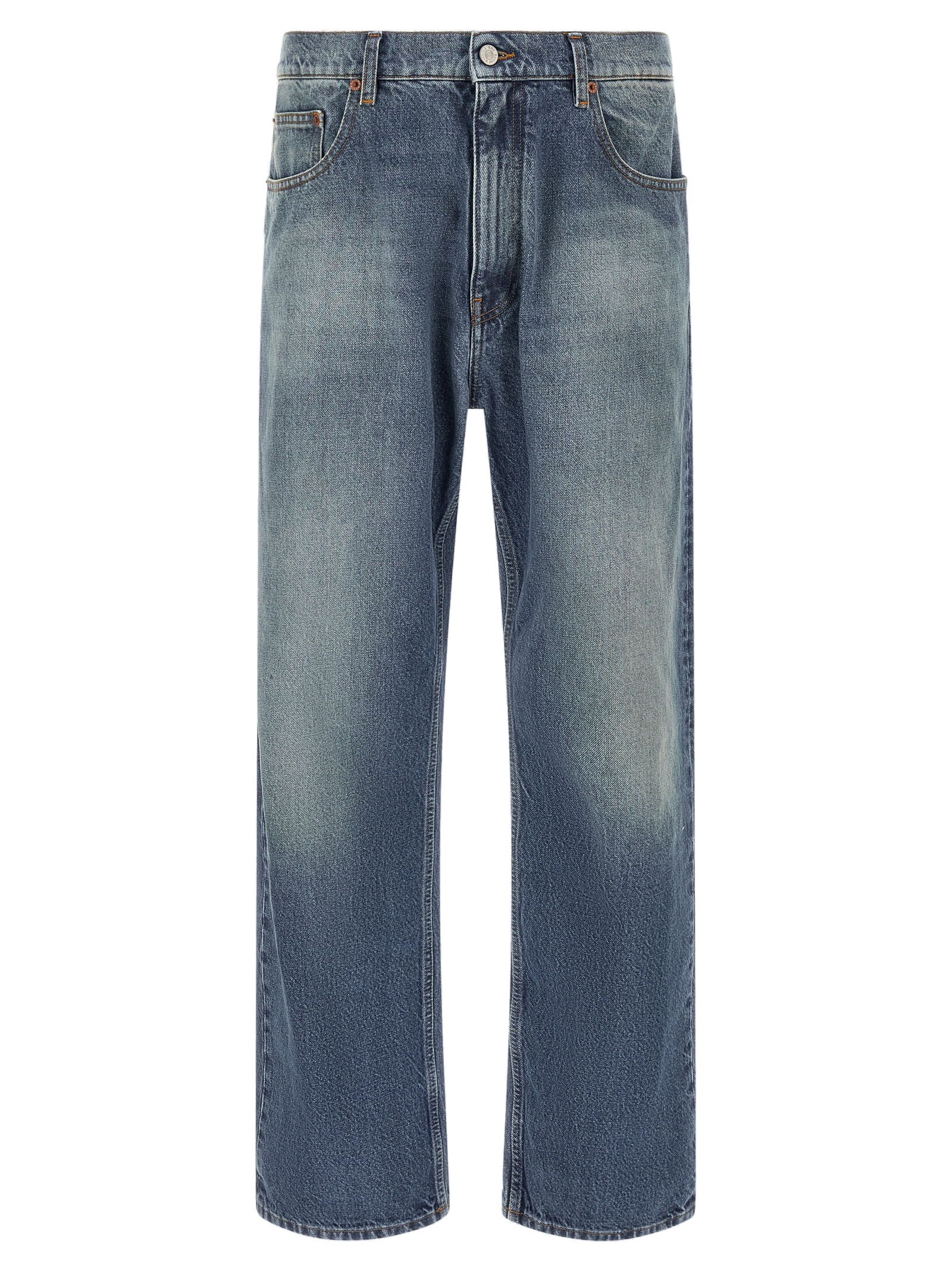 MM6 Maison Margiela Straight-Leg Cotton Jeans — Blue
