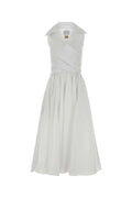 Patou Draped Midi Dress — White