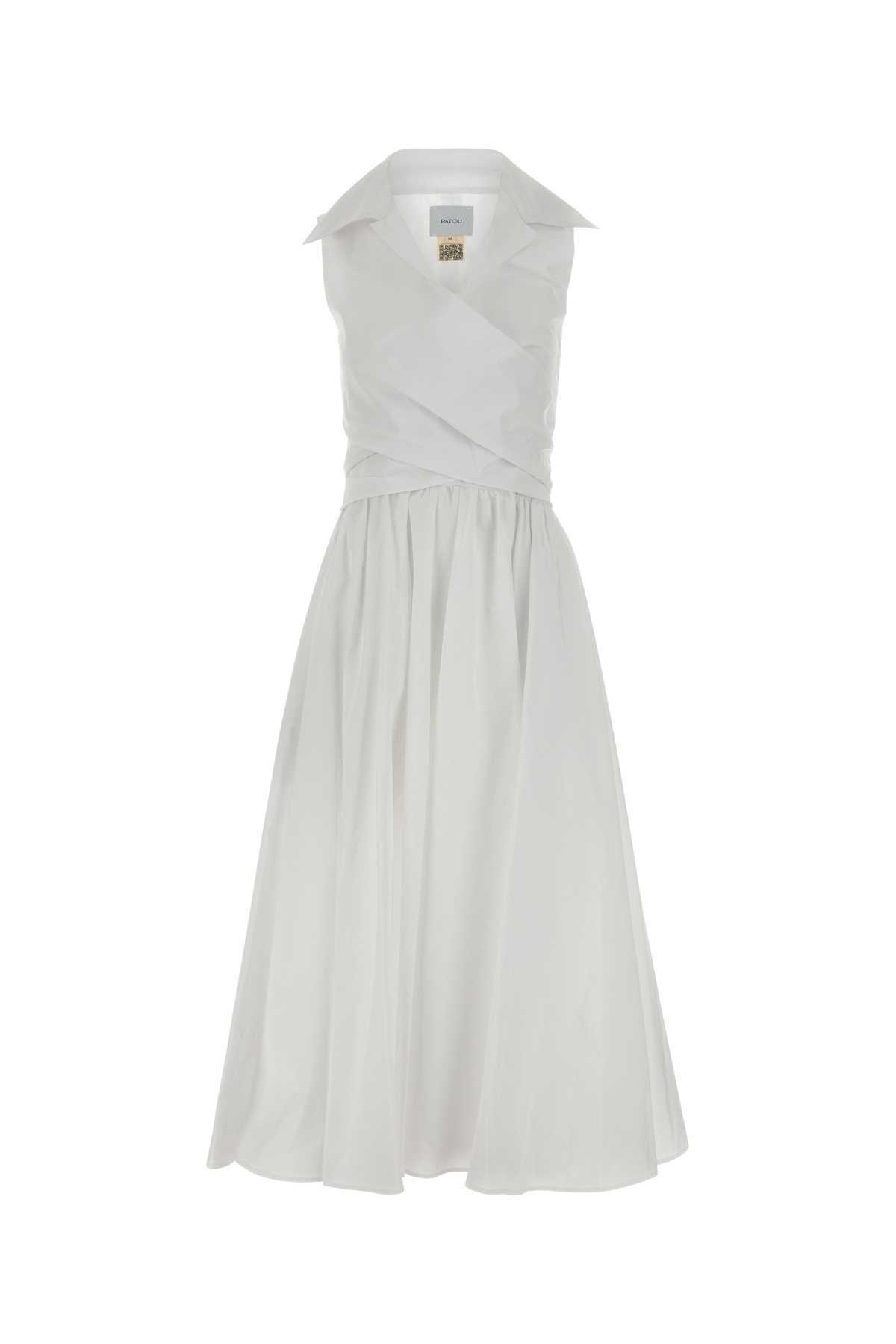 Patou Draped Midi Dress — White