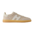 Hogan Suede and Leather Sneaker — Beige