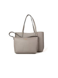 Guess Structured Polyurethane Tote Bag — Gray
