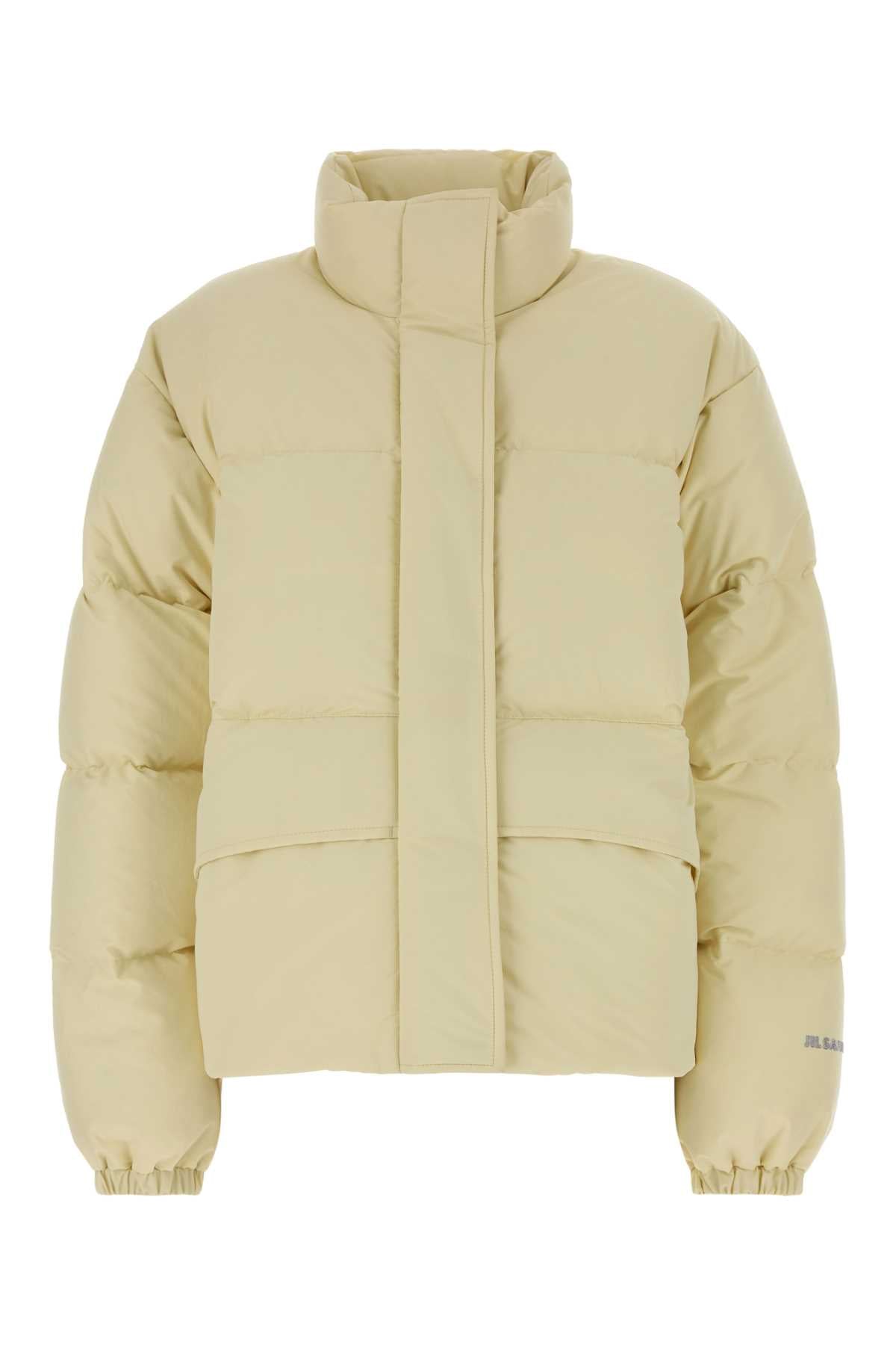 Jil Sander Quilted Down-Filled Down Jacket — Beige