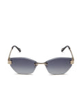 Just Cavalli SJC202 Metal Rimless Sunglasses — Rose gold