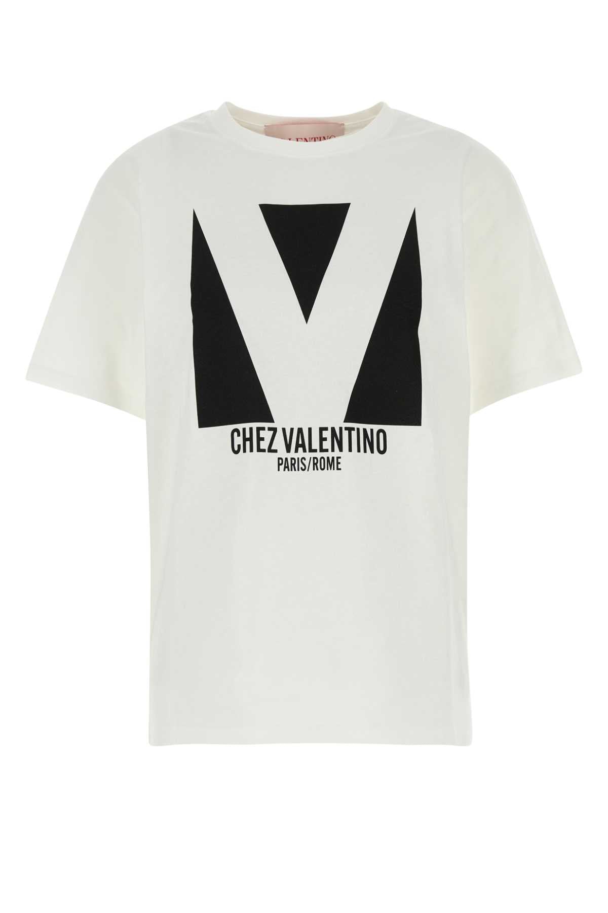 Valentino Garavani Logo-Printed Cotton T-shirt — White