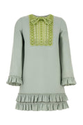 Valentino Garavani Embroidered Dress — Green