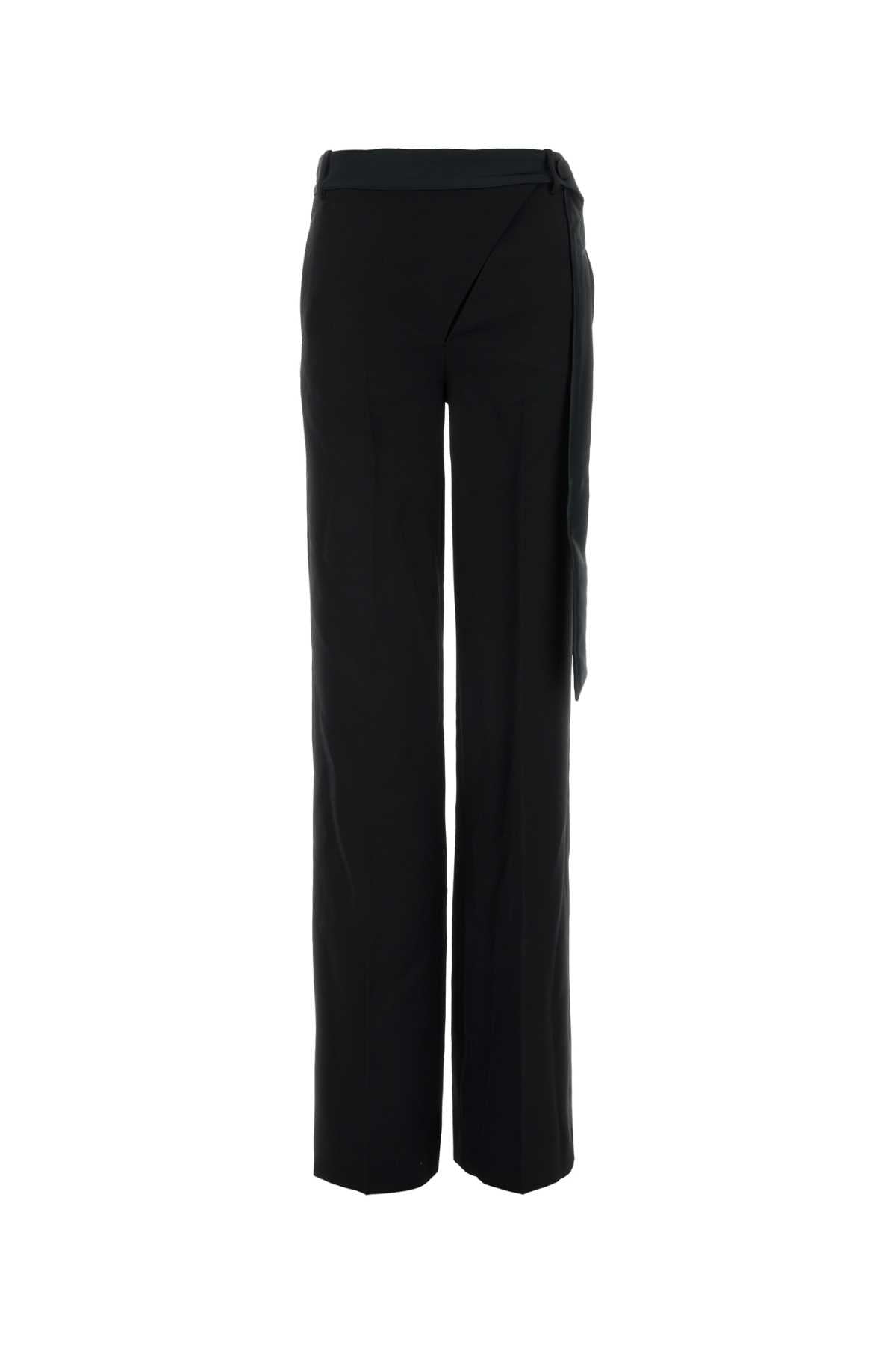 The Attico Virgin Wool Trousers — Black