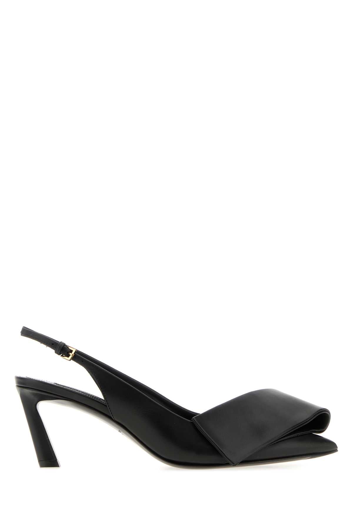 Givenchy Twisted Ribbon Slingback Heel — Black