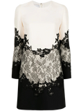 Valentino Lace-Embellished Dress — Black