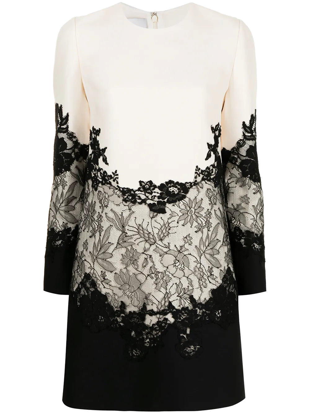 Valentino Lace-Embellished Dress — Black