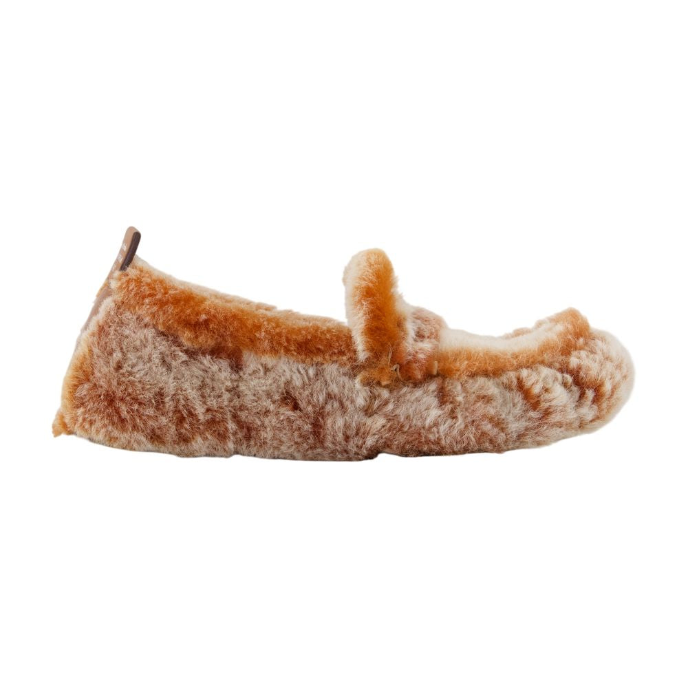 Acne Studios Shearling Ballet Flat — Orange