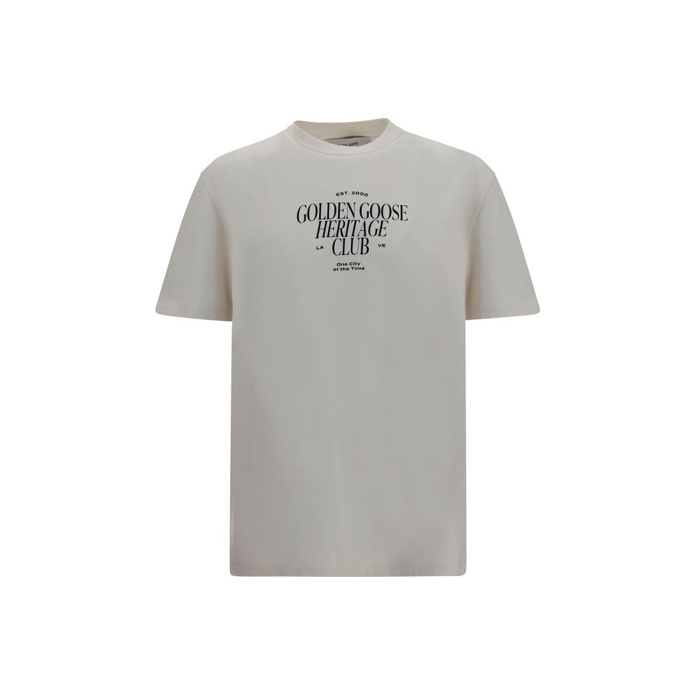 Golden Goose Logo-Print Cotton T-Shirt — White