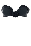 Magda Butrym Nylon Bandeau Bikini Top — Gray