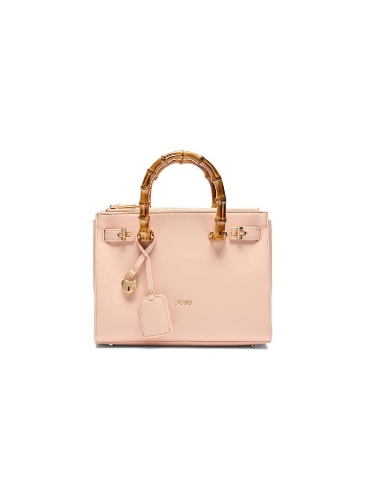 Liu Jo Bamboo-Handle Top Handle Satchel — Pink